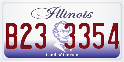 IL license plate B233354