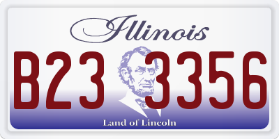IL license plate B233356