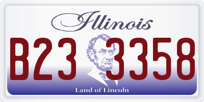 IL license plate B233358