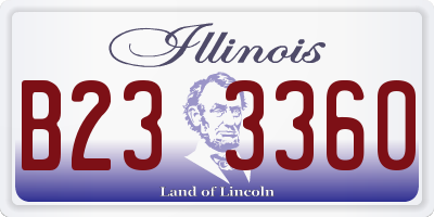 IL license plate B233360