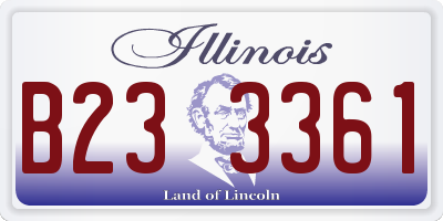 IL license plate B233361