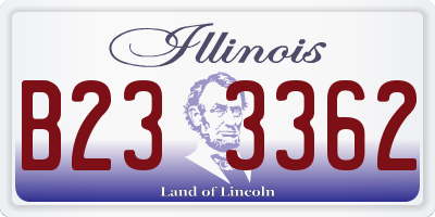 IL license plate B233362