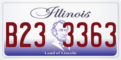 IL license plate B233363