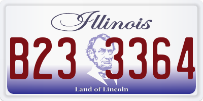 IL license plate B233364