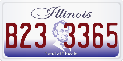 IL license plate B233365