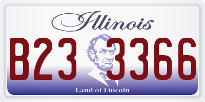 IL license plate B233366