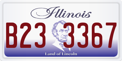 IL license plate B233367