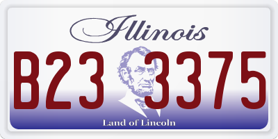IL license plate B233375