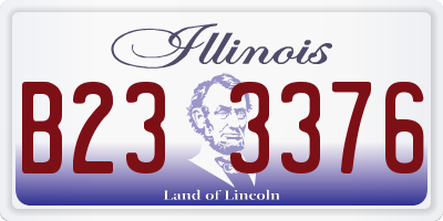 IL license plate B233376