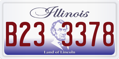 IL license plate B233378