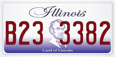 IL license plate B233382