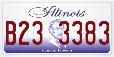 IL license plate B233383