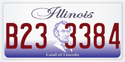 IL license plate B233384
