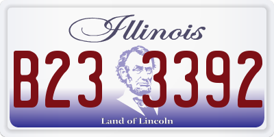 IL license plate B233392