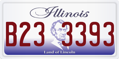 IL license plate B233393