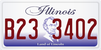IL license plate B233402