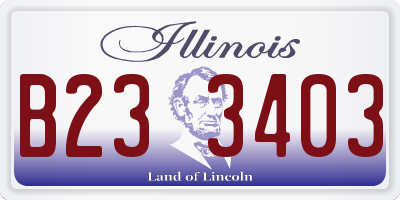 IL license plate B233403