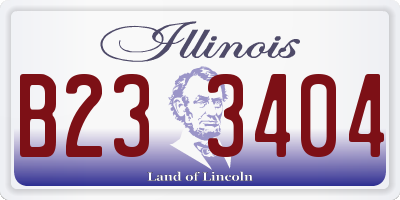 IL license plate B233404
