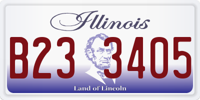 IL license plate B233405