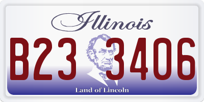 IL license plate B233406