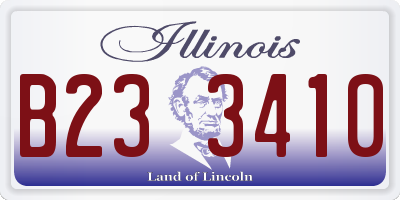 IL license plate B233410