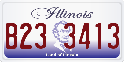 IL license plate B233413