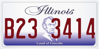 IL license plate B233414