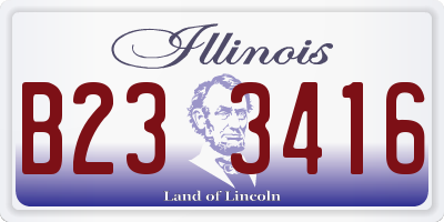IL license plate B233416