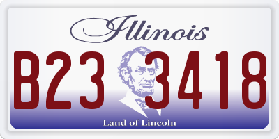 IL license plate B233418
