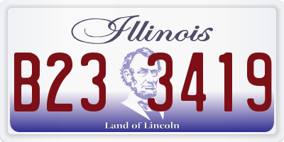 IL license plate B233419