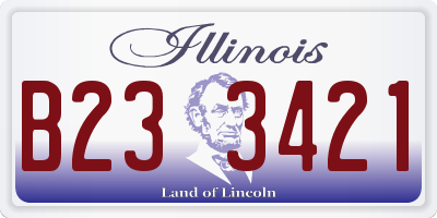 IL license plate B233421