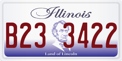 IL license plate B233422
