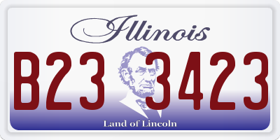 IL license plate B233423