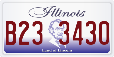 IL license plate B233430