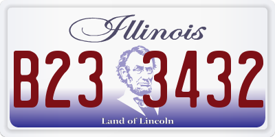IL license plate B233432