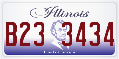 IL license plate B233434