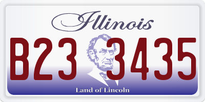IL license plate B233435
