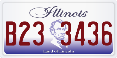IL license plate B233436