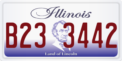 IL license plate B233442