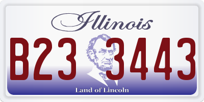 IL license plate B233443