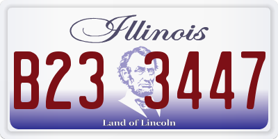 IL license plate B233447