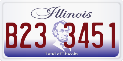 IL license plate B233451