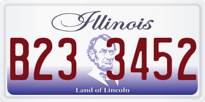 IL license plate B233452