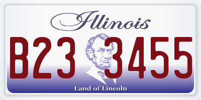 IL license plate B233455