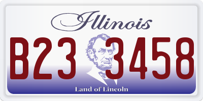 IL license plate B233458
