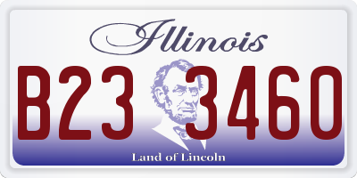 IL license plate B233460
