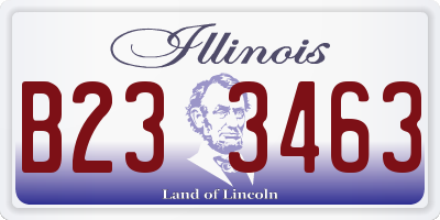 IL license plate B233463