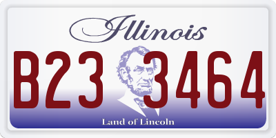 IL license plate B233464