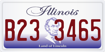 IL license plate B233465