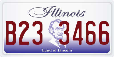 IL license plate B233466
